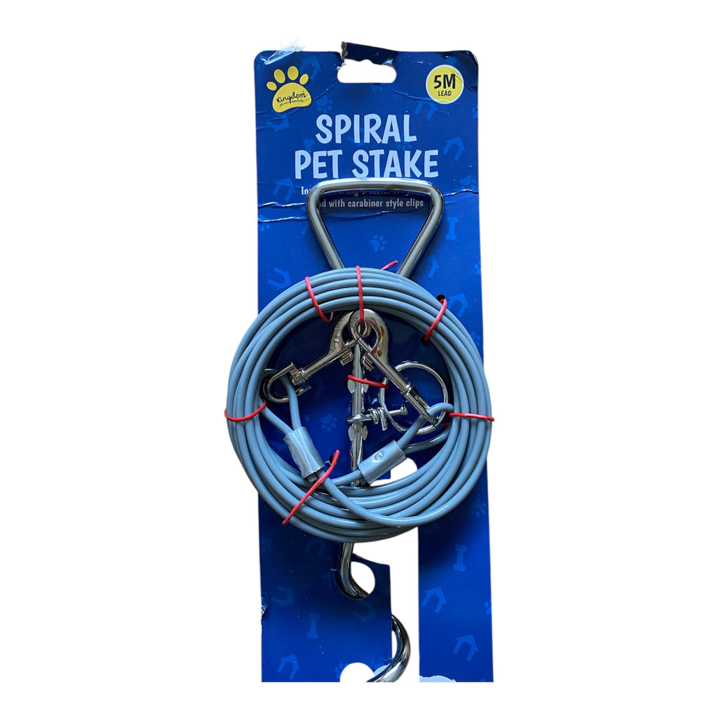 Spiral Pet Stake-5m Lead