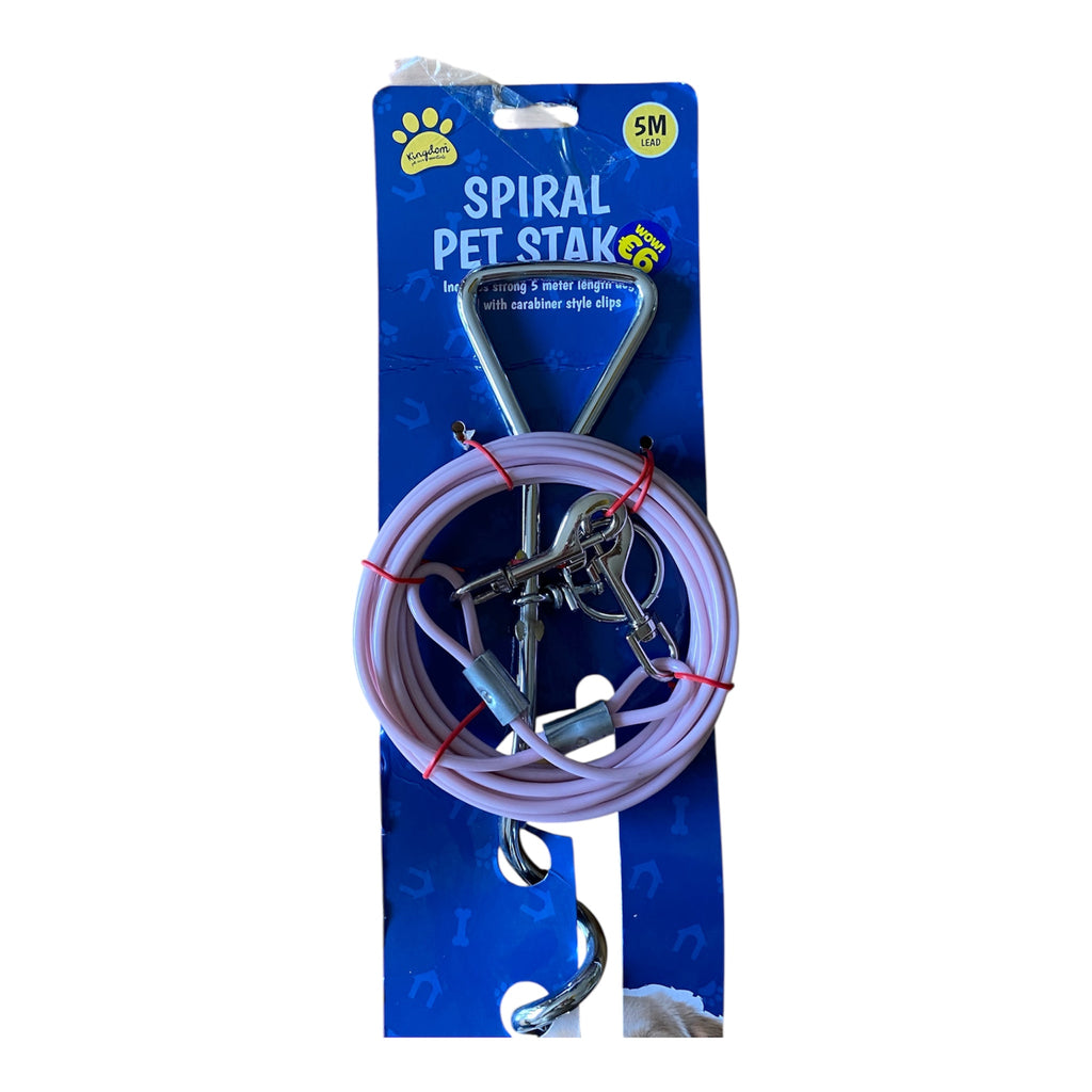 Spiral Pet Stake-5m Lead