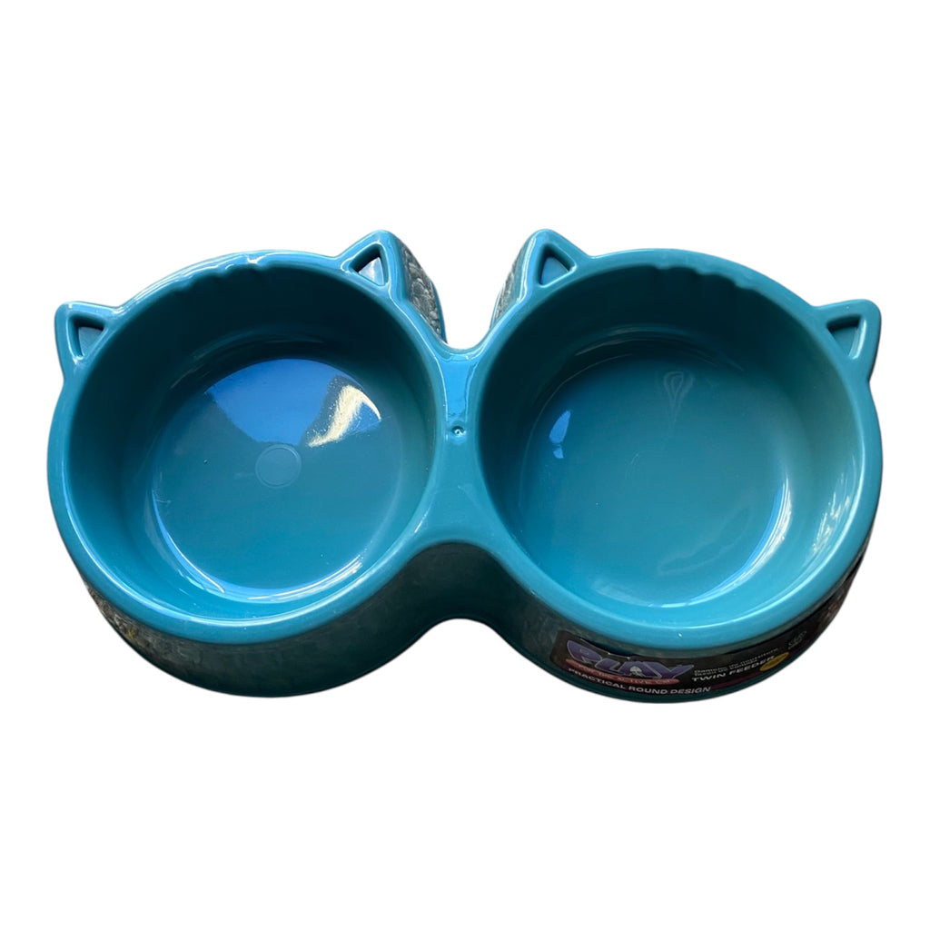 Cat Food and Water Bowl - Twin Cat Feeder