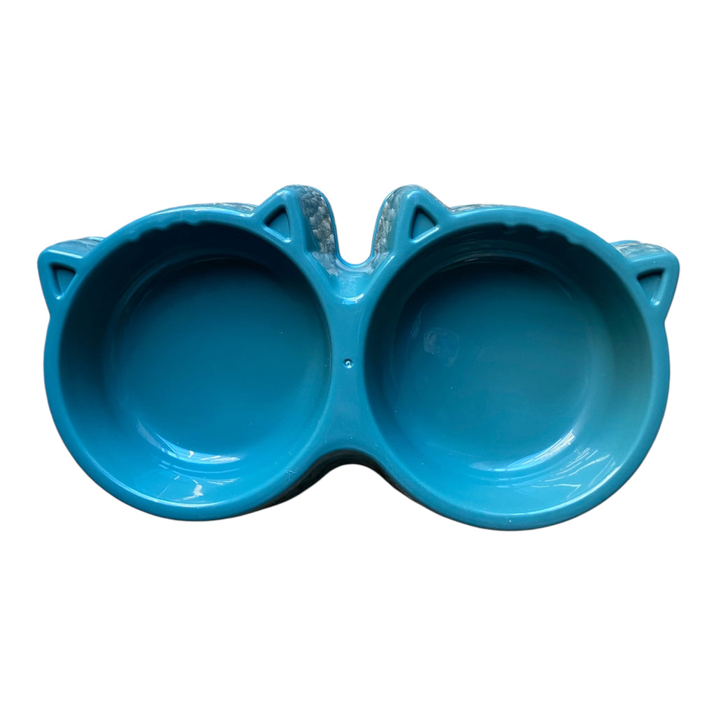Cat Food and Water Bowl - Twin Cat Feeder